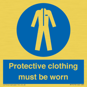 Protective clothing must be worn